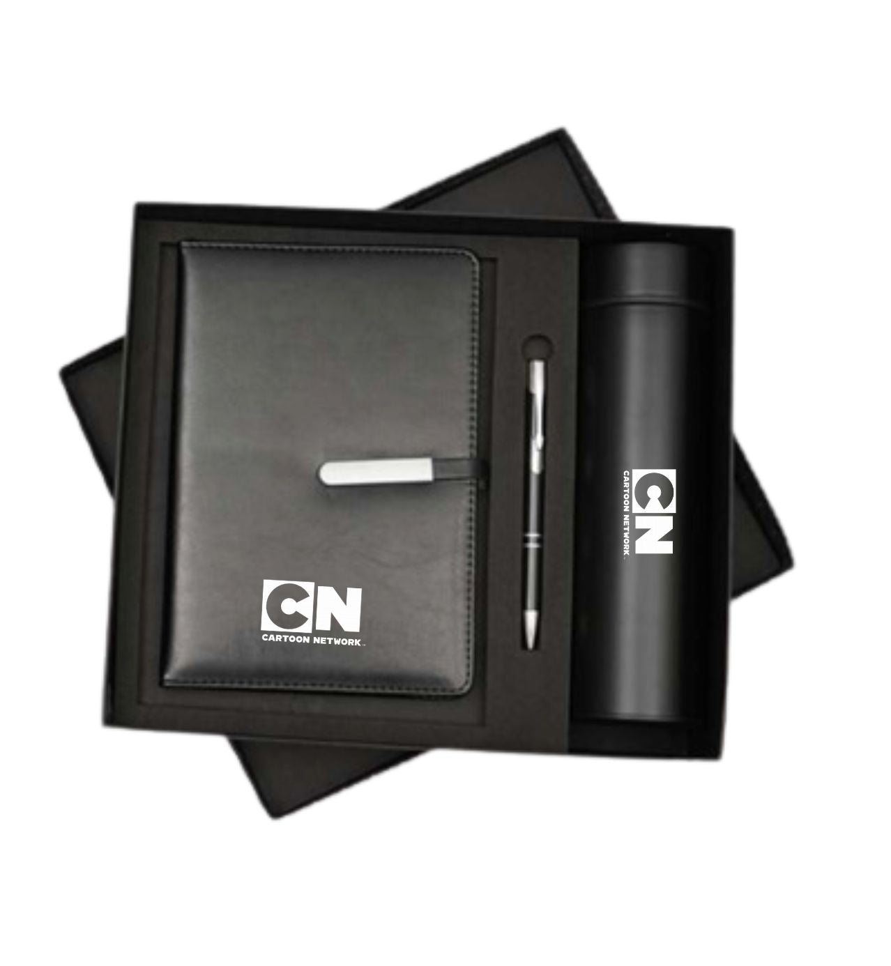 Combo Set of 3 Pc Leather Notebook Metal Pen Temperature Bottle tlx-set-399