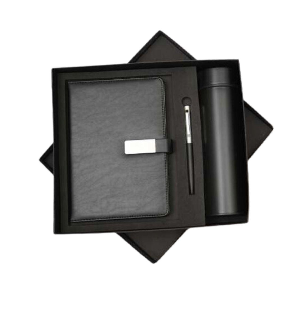 Combo Set of 3 Pc Leather Notebook Metal Pen Temperature Bottle tlx-set-316