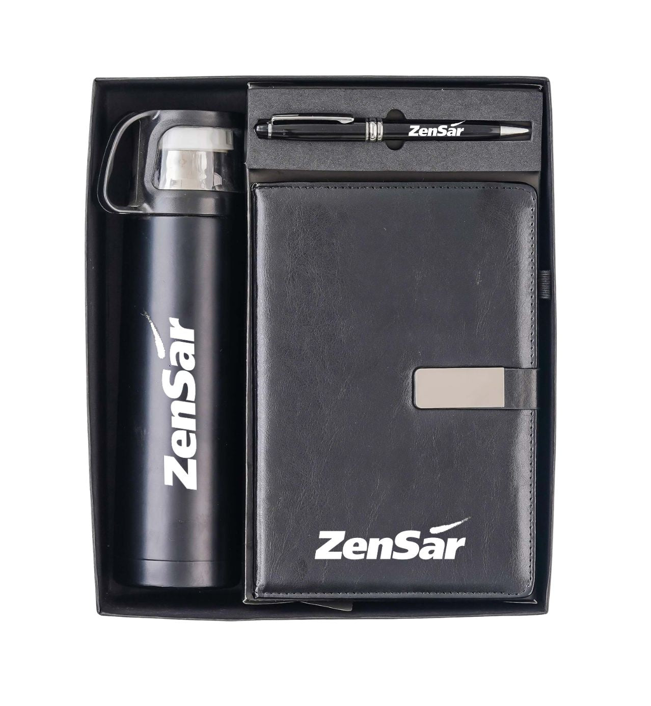 Combo Set of Hot And Cold Bottle Leather Notebook Metal Pen TLX-SET-317