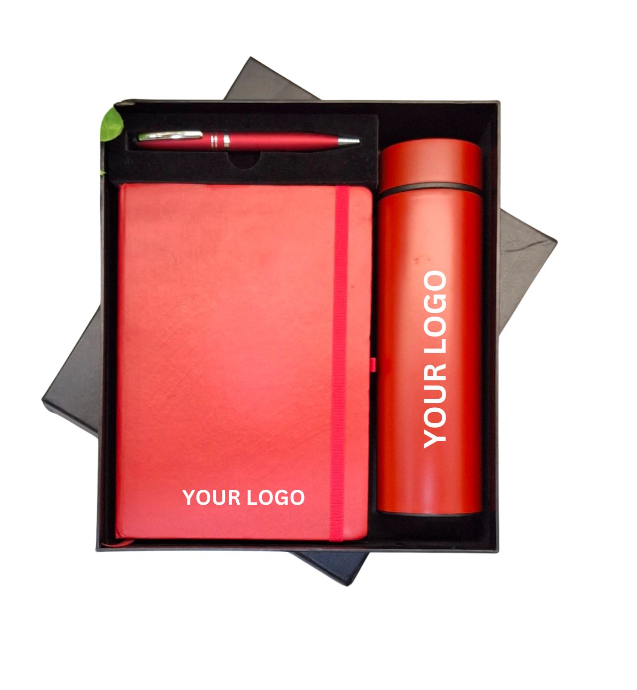 Premium 3 in 1 Combo Gift Set Notebook Pen Temperature Bottle TLX-SET-309 Red
