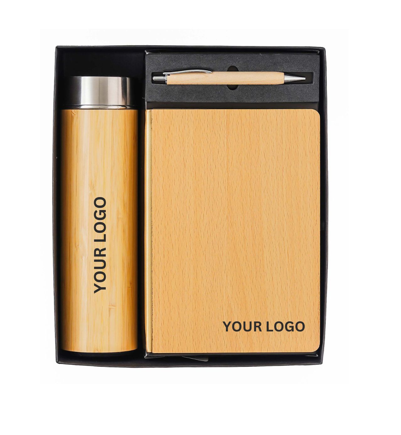 Eco Combo 3 Pc - Wooden Bottle-Pen-Notebook TLX_SET-314