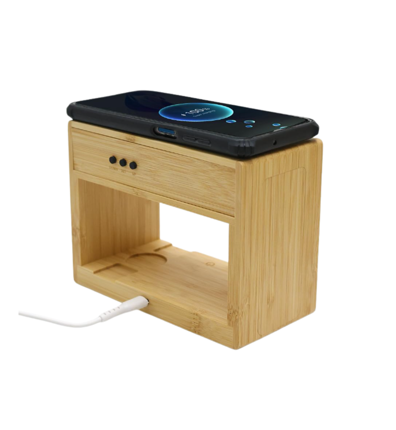6 in 1 Wireless Charger With Digital Clock and Night Lamp TLX-001