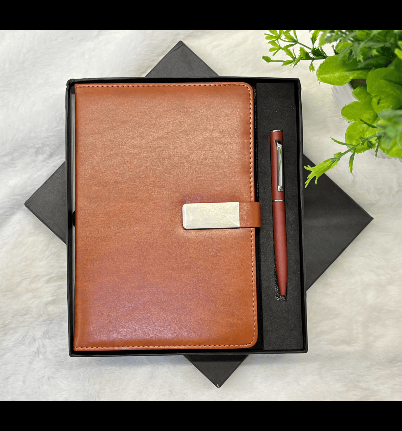 Neo Gift Set 2 in 1 - Premium Leather Notebook & Metal Pen ...