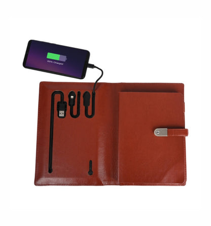 Dark Brown Notebook Diary Power Bank 5000mAh-16GB