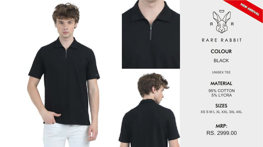Rare Rabbit Vintage Zip Polo T-Shirt