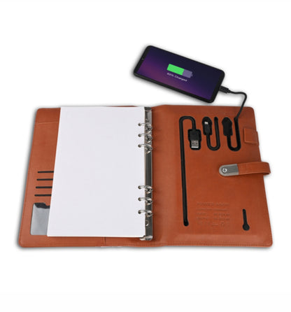 Dark Brown Notebook Diary Power Bank 5000mAh-16GB