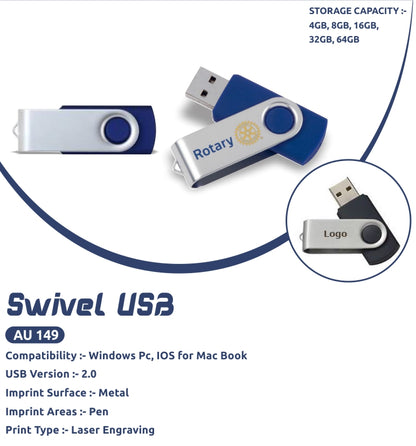 Twister - Swivel USB-Pen Drive Version 2.0