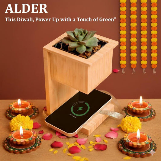 Bamboo Eco Friendly Wireless Charger 15Watt -Alder