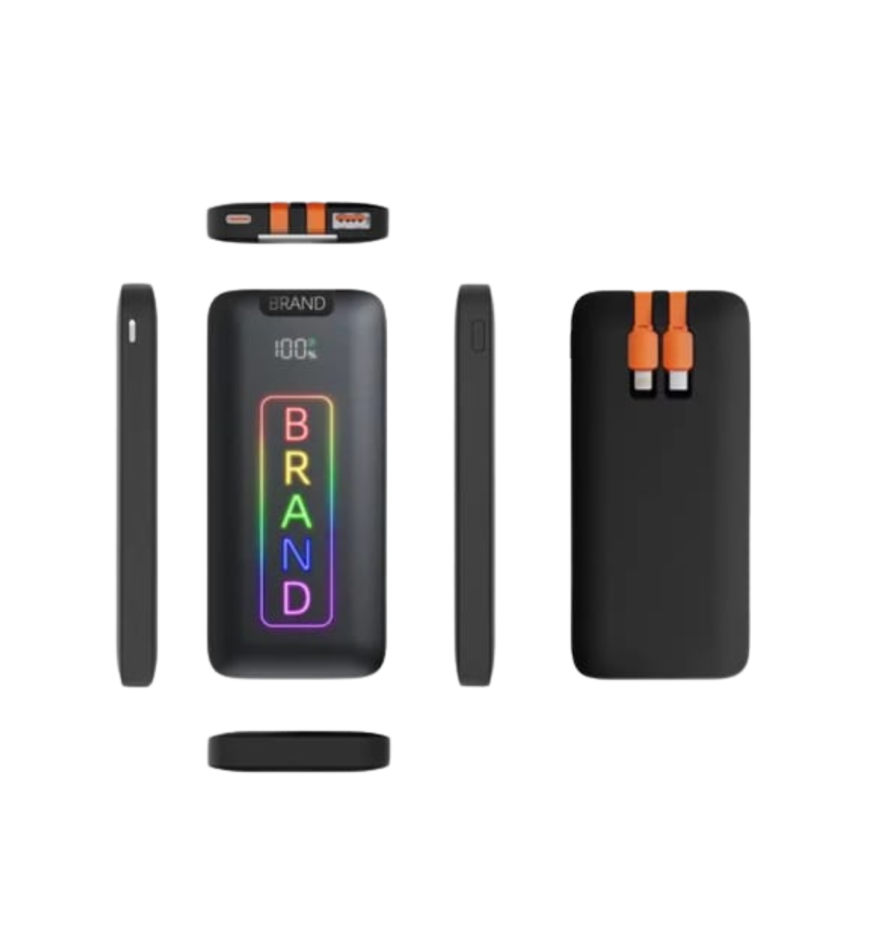 Multi Colored LED Glow Logo Power Bank 10000 mAh TLX-PB-06