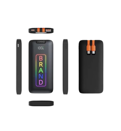 Multi Colored LED Glow Logo Power Bank 10000 mAh TLX-PB-06