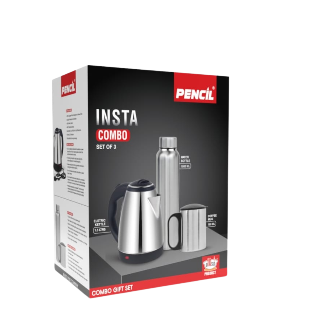 Pencil Stainless Steel  Insta Combo 3 IN 1 GIFT SET