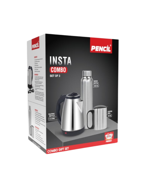 Pencil Stainless Steel  Insta Combo 3 IN 1 GIFT SET