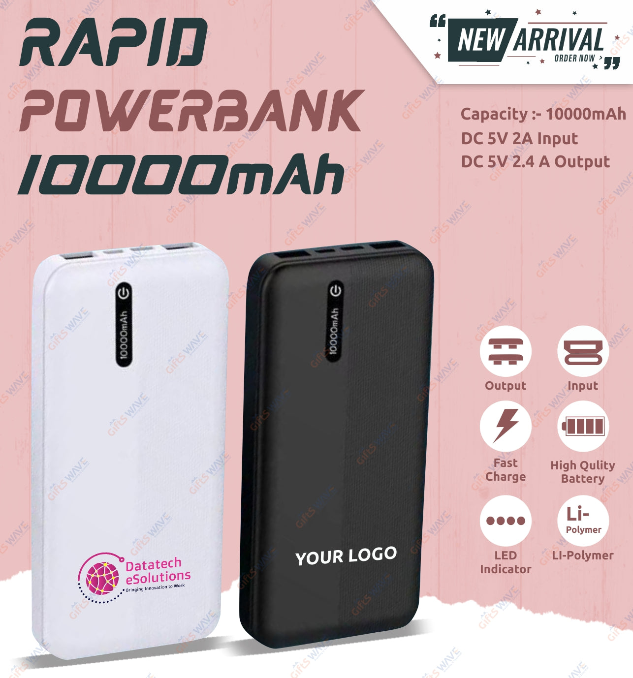 Rapid 10000 mAh Power Bank TLX-PB-Rapid-002