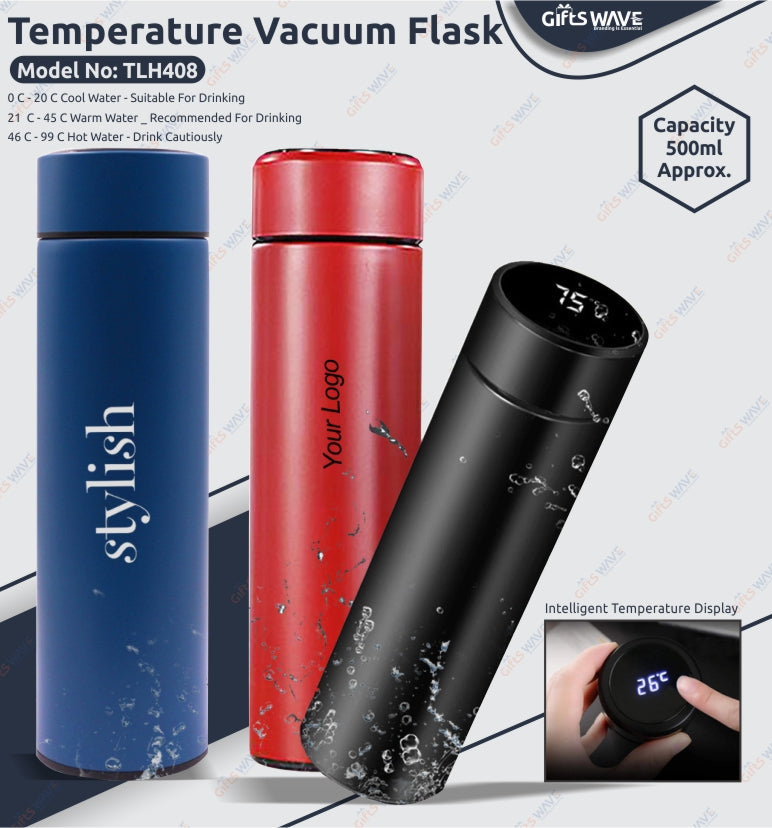 Temperature Bottle Black Blue Red White 500 ML