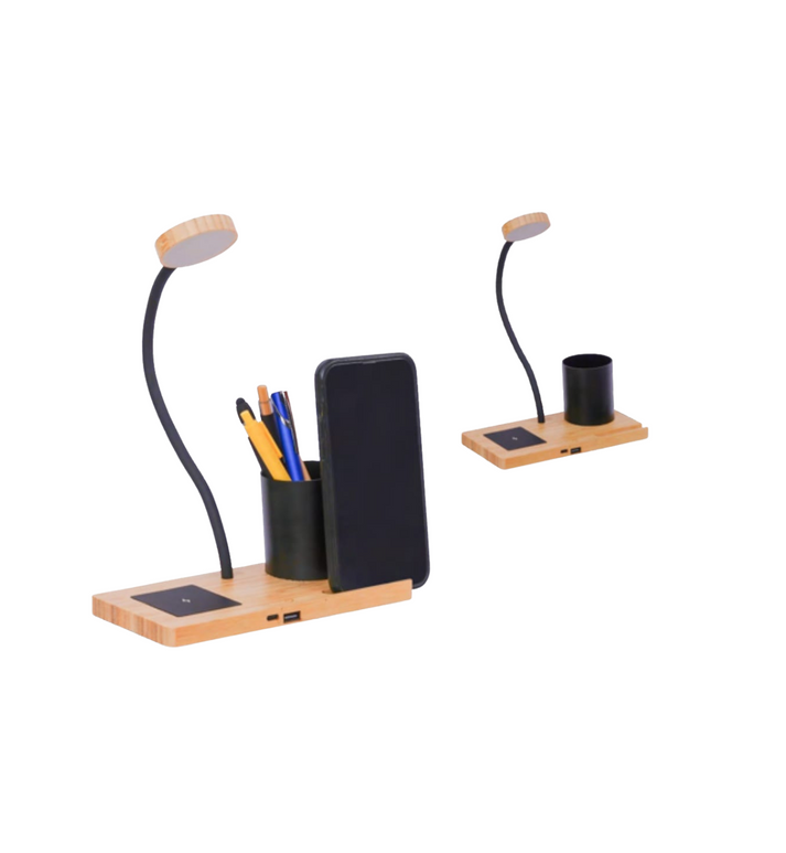 Wireless Charger Key Rack Multi Use Wireless Charger With Phone Holder , Pen Holder With Lamp TL ...