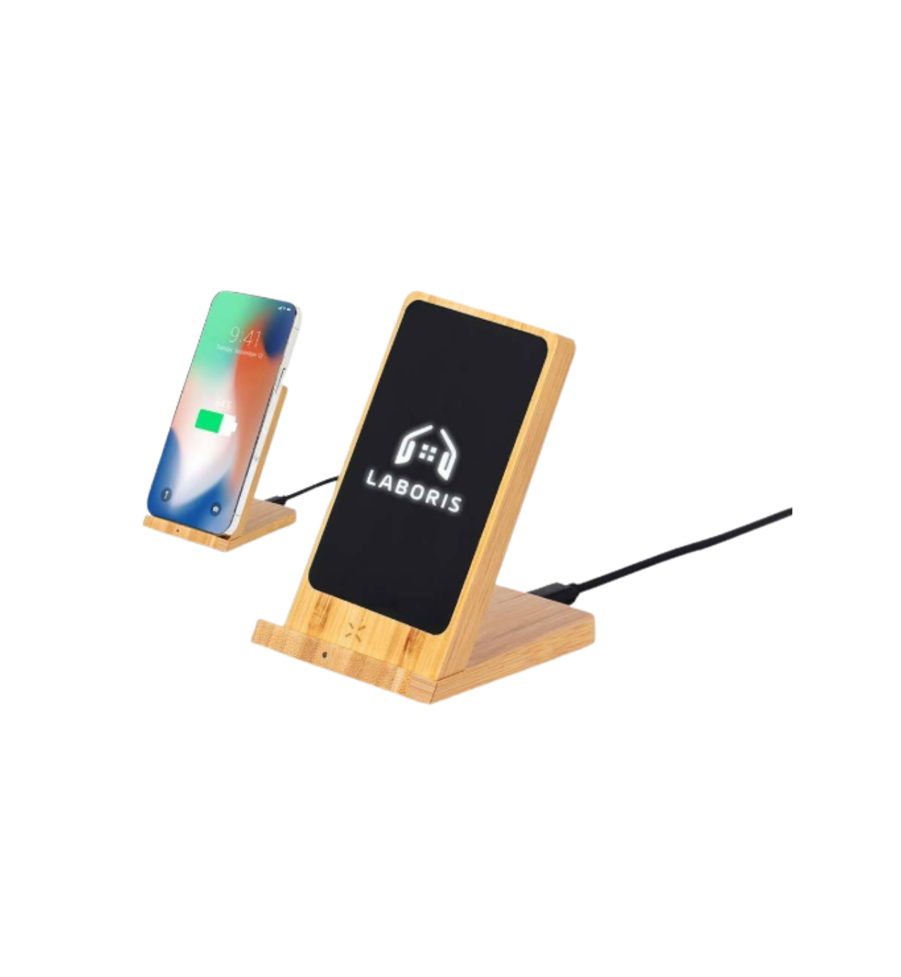 Eco Friendly Phone Stand With Wireless Charger With Glow Logo TLX-003